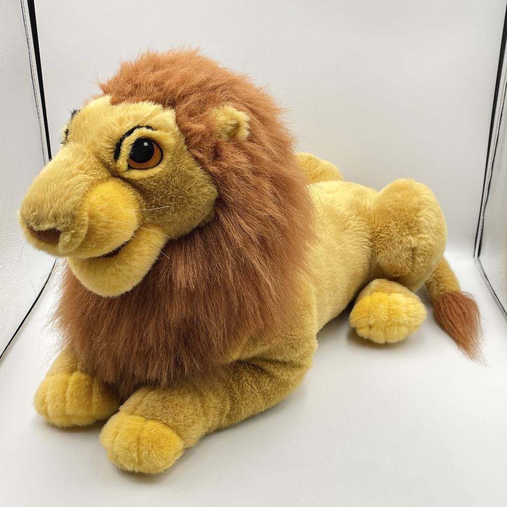 Vintage 1994 Disney Lion King Adult Simba Mufasa Large Plush Hand Puppet 24"